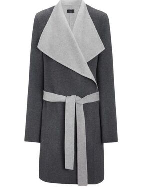 JOSEPH “Lisa Long” Coat Gray Wool / Cashmere Sumptuous. NWT. Size 42 (Fit: US6)